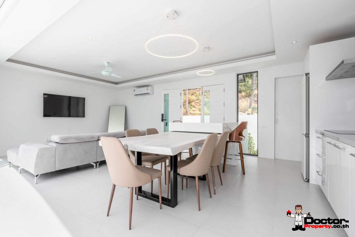 New 3 Bedroom Villa with amazing sea view in Chaweng Noi, Koh Samui – For Sale